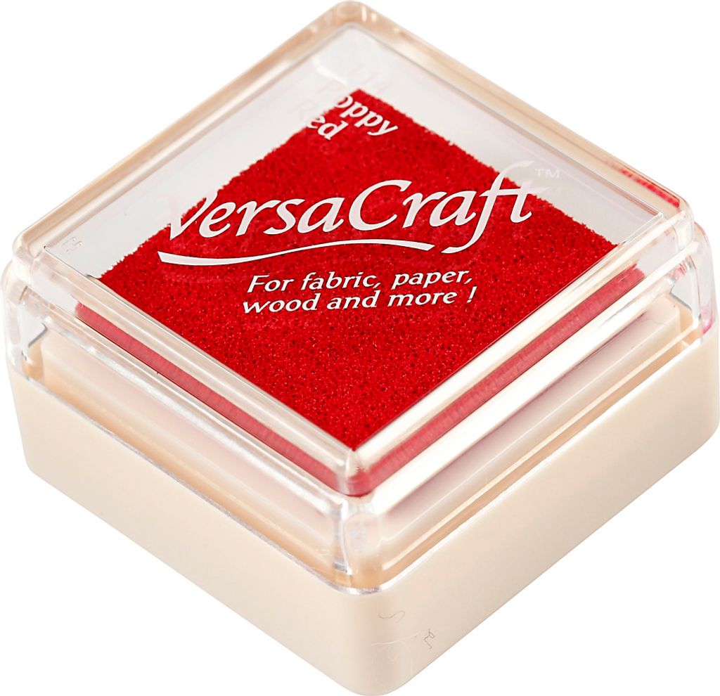 Tsukineko VersaCraft S Textil Stempelkissen Poppy red / Mohnrot