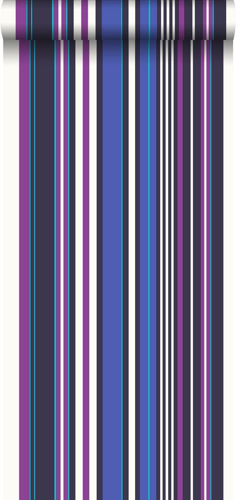 ESTAhome Carta da parati a righe viola e blu - 116536 - 53 Immagine del prodotto 