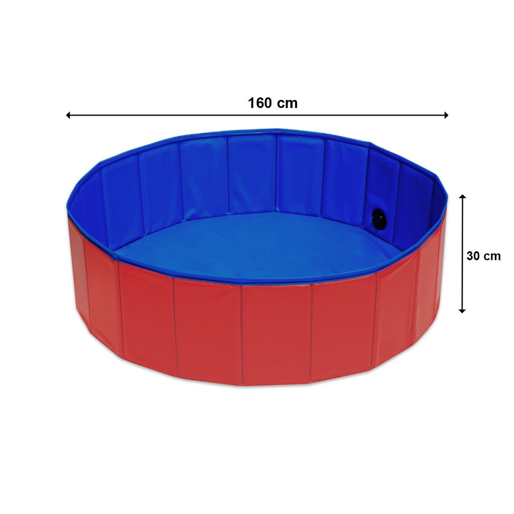 Hundepool Planschbecken Kinder Pool Baby Hundebad Rot 160x30 cm R5