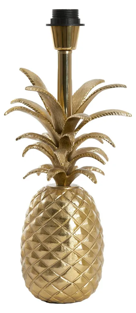 Lampe à poser Ananas Dorée en Métal Design Exotique E27 - Style Luxe