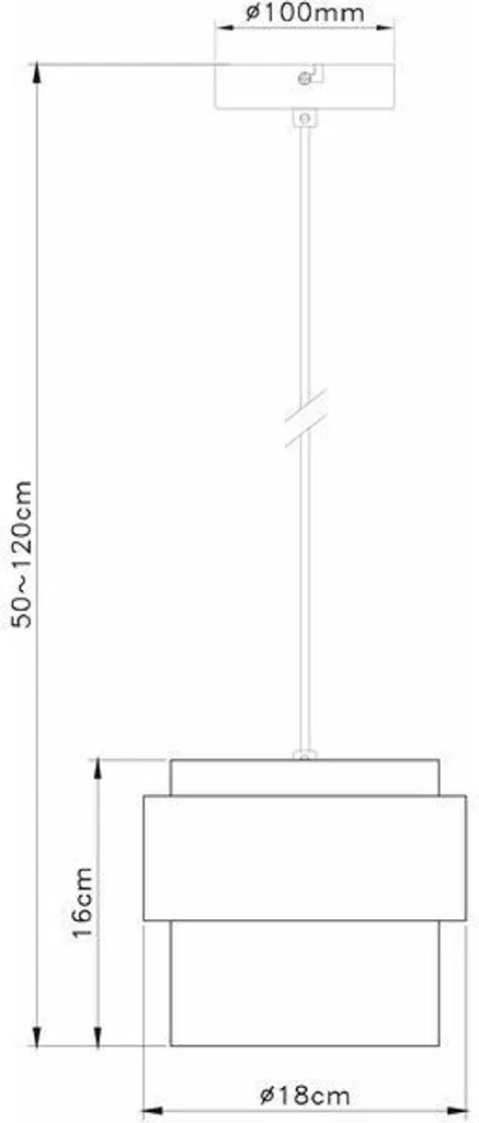 Suspension Quan Reality en métal chromé 1xE27 120x18cm style moderne