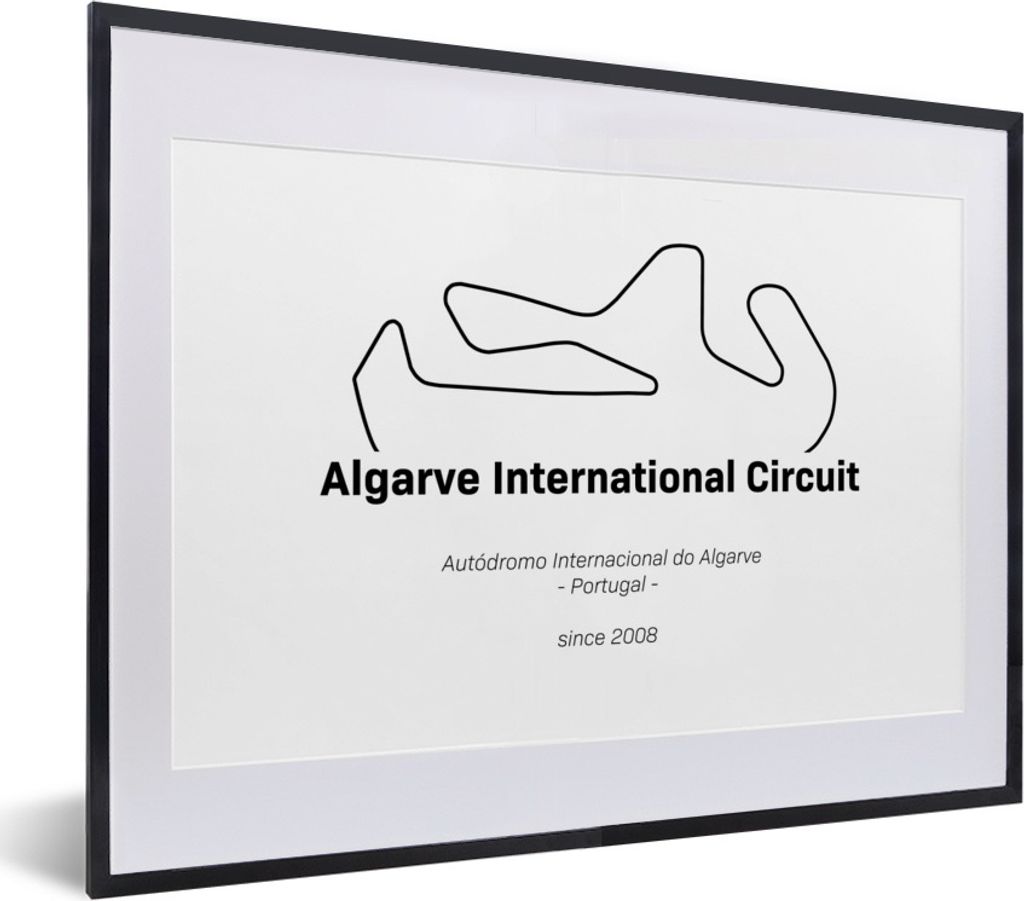 MuchoWow Gerahmtes Poster Portimao - Formel 1 - Rennstrecke 40x30 cm - Poster mit Schwarzem Bilderrahmen Wandposter Rahmen Foto Bilder - Bilderra...