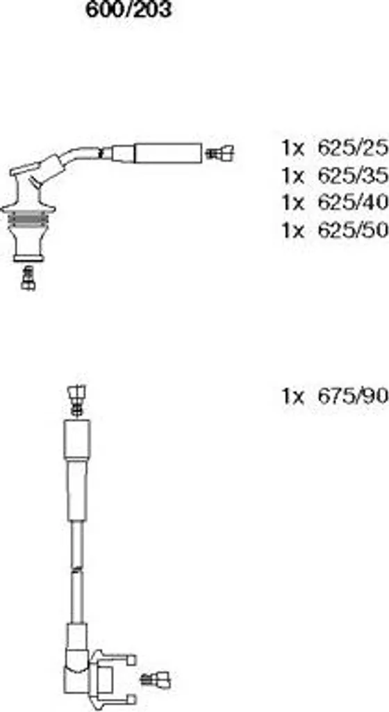 Kit Cavi Candele BREMI 600/203 Renault OE 7700857980 - Prestazioni Top