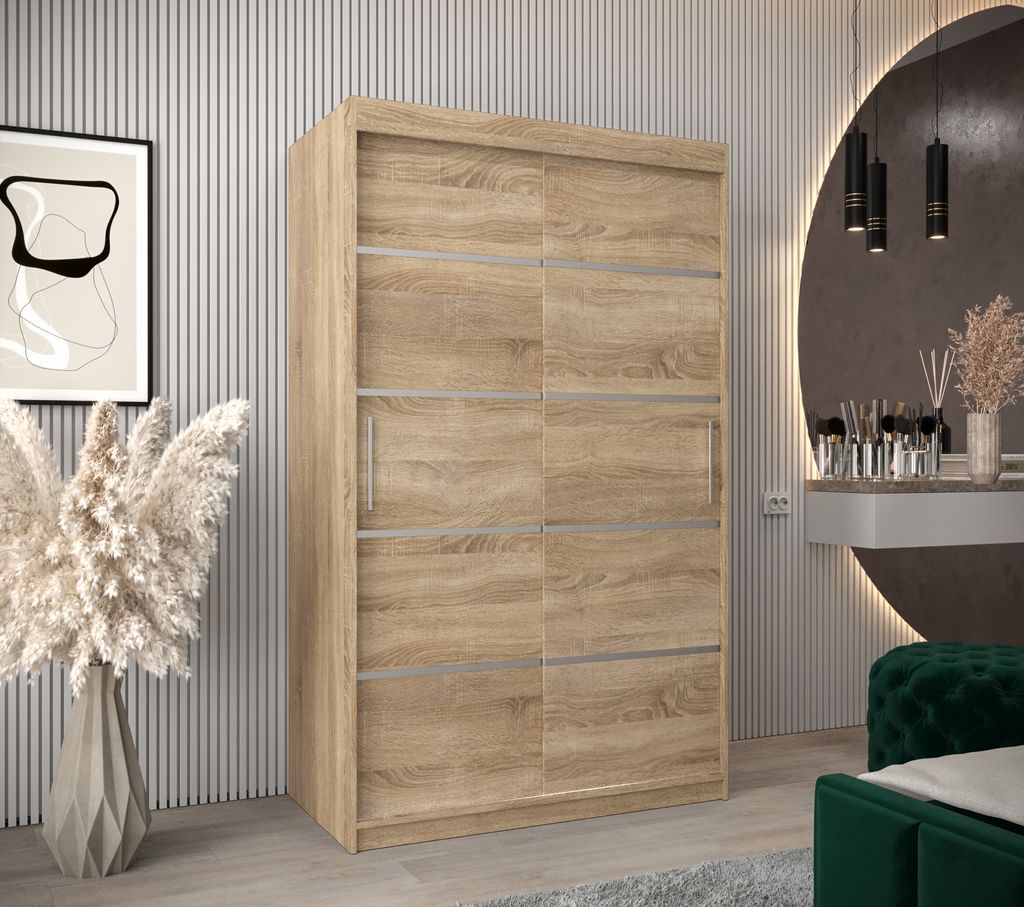 MINIO Kleiderschränk 120 cm VERONA 1 Sonoma