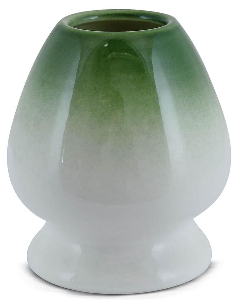 Cebador - Matcha Chasen Halter Kusenaoshi Hayashi 7cm - Bewahrt Die Form Der Bambusbesen - aus Keramik Grün - Traditioneller Chasentate
