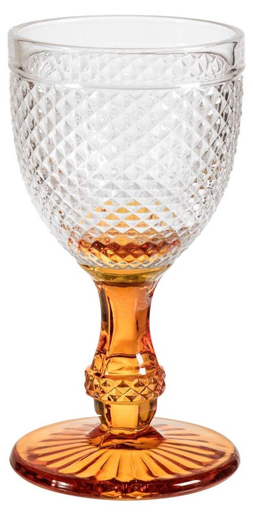 H&H Set mit 6 Diamantglasgläsern, b/orangefarbenes Wasser 29