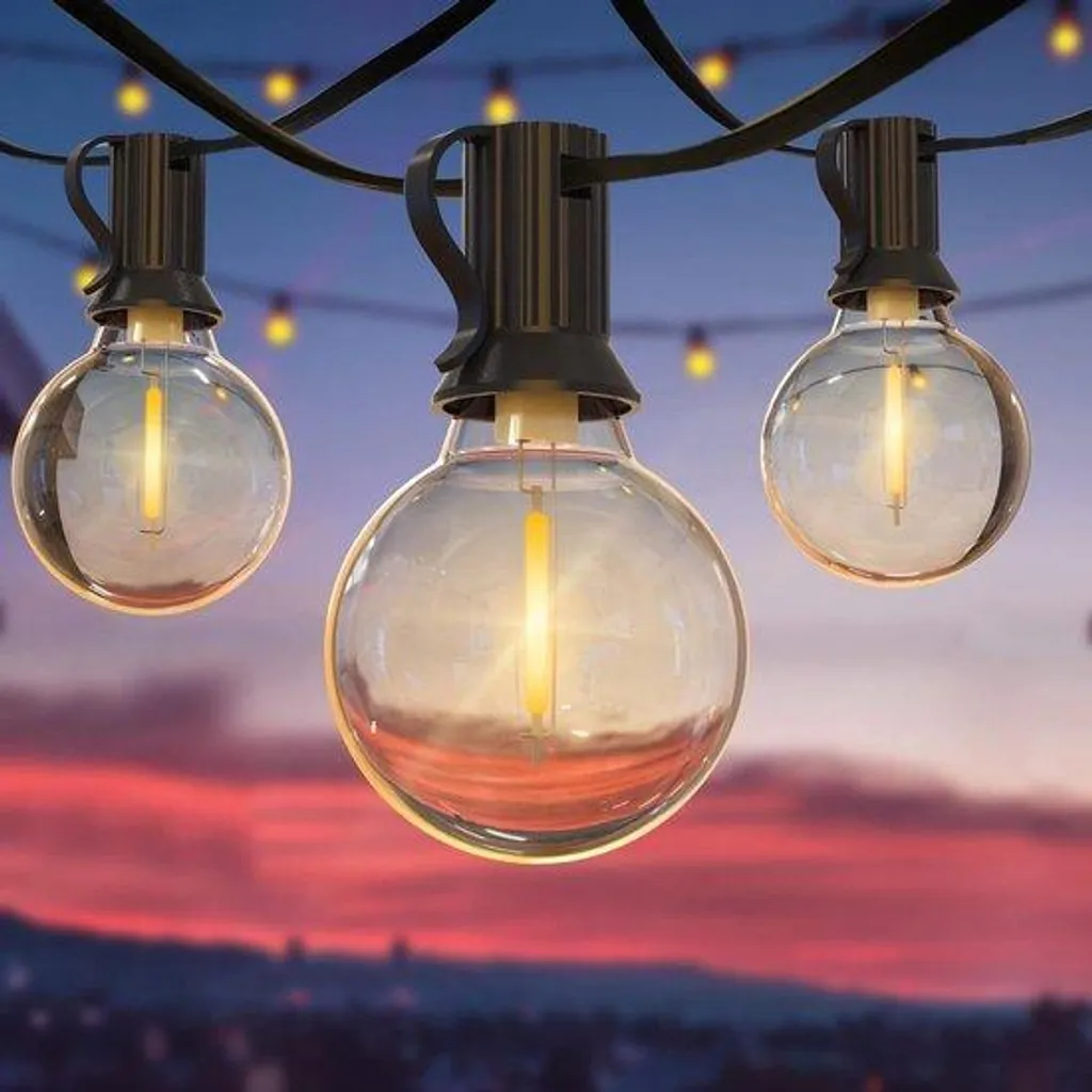 Guirlande lumineuse LED G40 15m IP44 pour éclairage jardin et terrasse