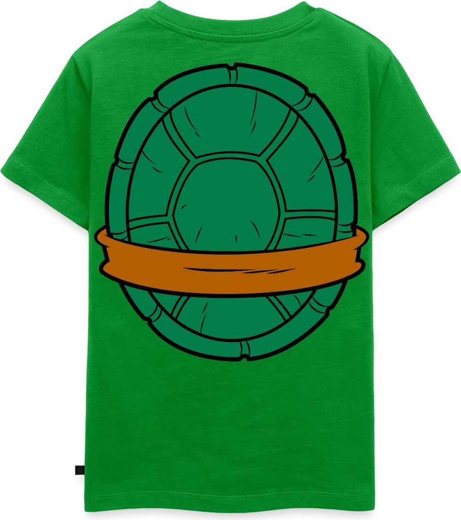 Spreadshirt Teenage Mutant Ninja Turtles Kostüm Schildkröte Panzer Karneval Kinder Premium T-Shirt, 110/116 (4 Jahre), Grün