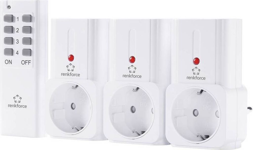 Renkforce Steckdosen-Set 4teilig Innenbereich 3680 W