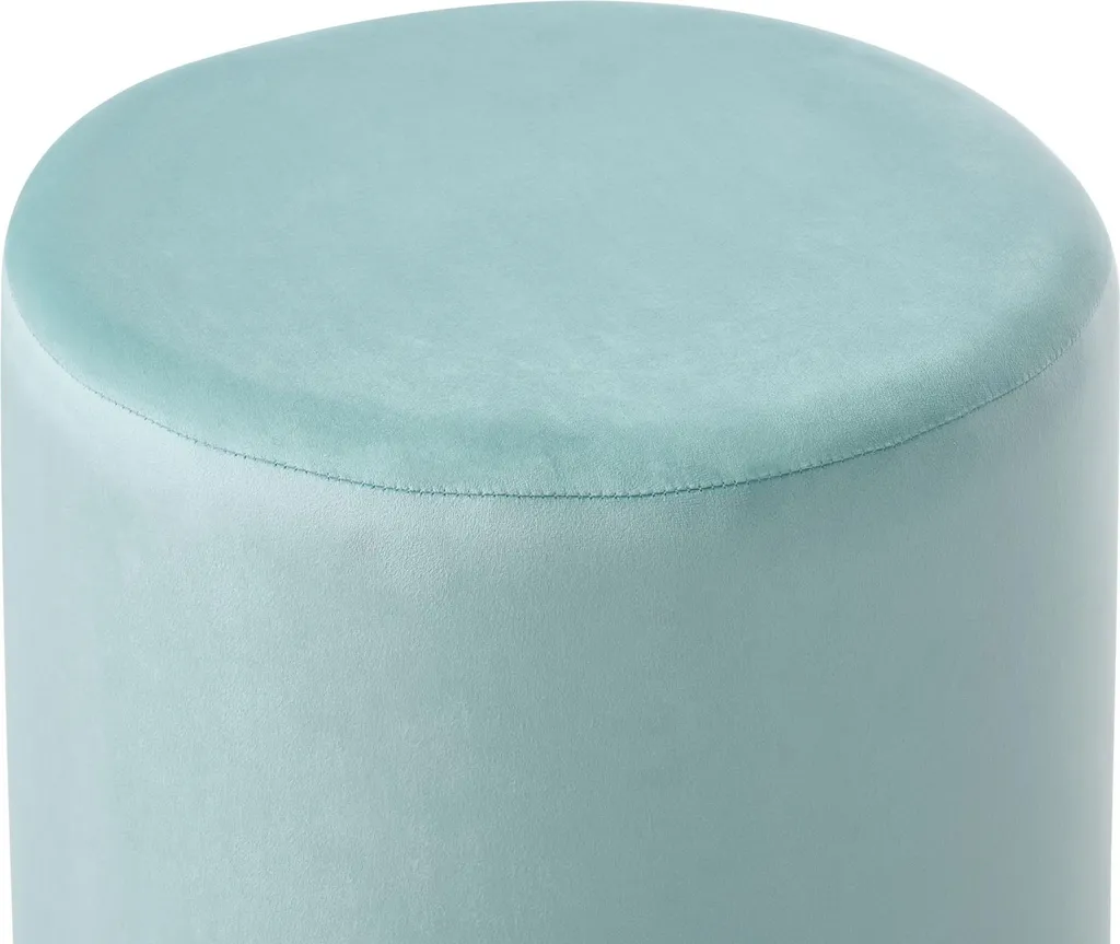 Pouf velours vert menthe moderne - Repose-pieds élégant haute qualité