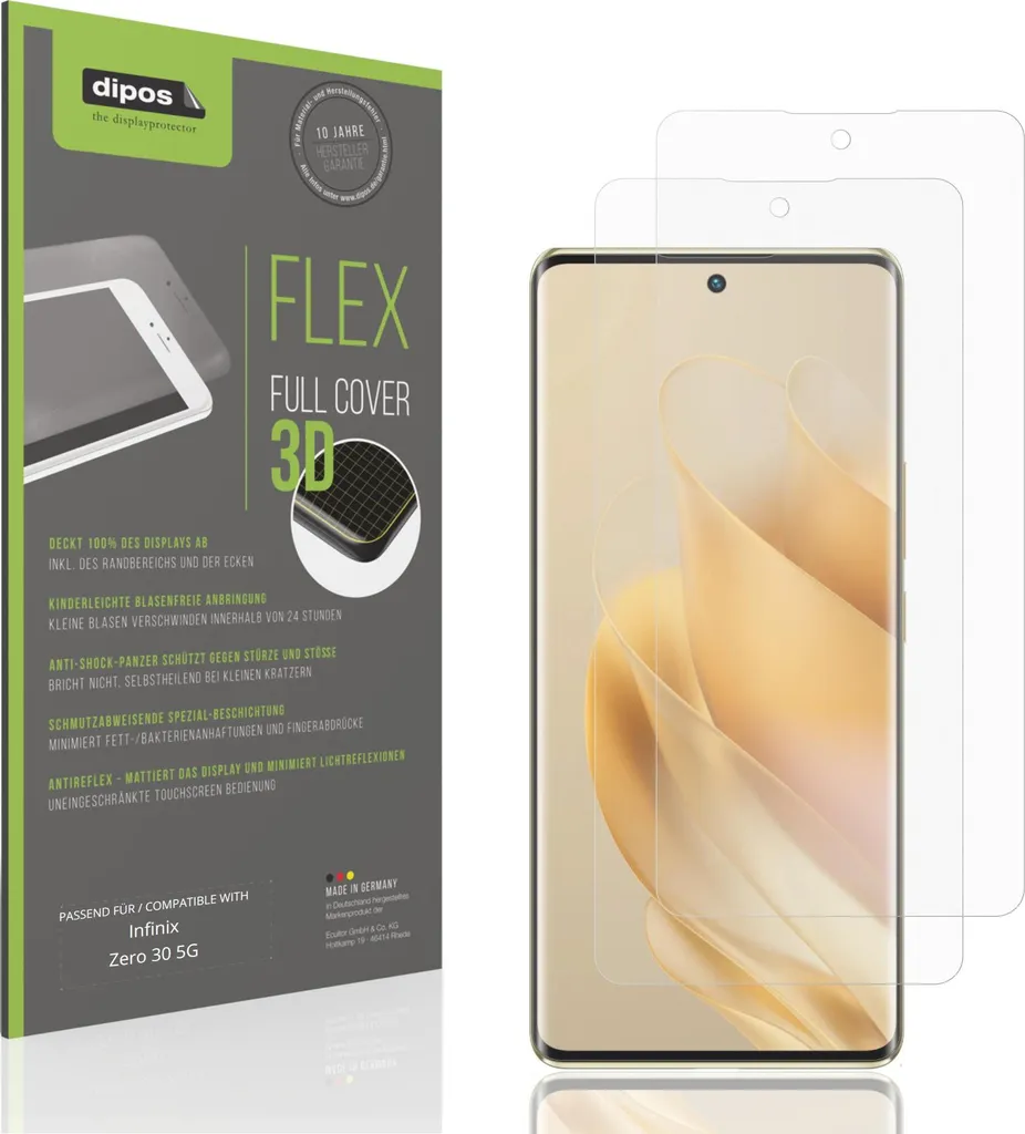 2x Pellicola Infinix Zero 30 5G Opaca Anti-Shock | Protezione Schermo