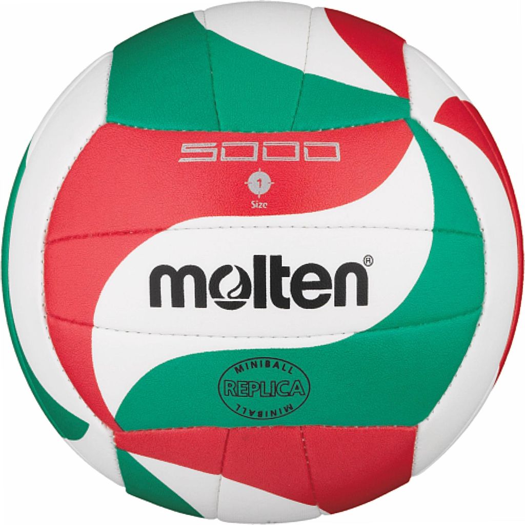 molten Volleyball Miniball Weiß/Grün/Rot Gr. 135g, Ø150 mm Produktbild 