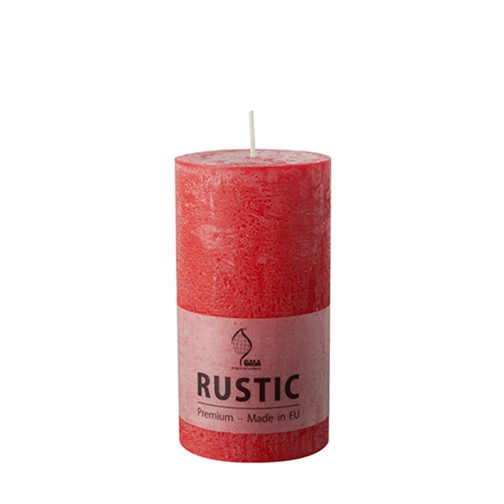 Bolsius Rustic Stumpenkerze Stumpen Kerzen Kerze Orange 130 x 68 mm 6 Stück 
