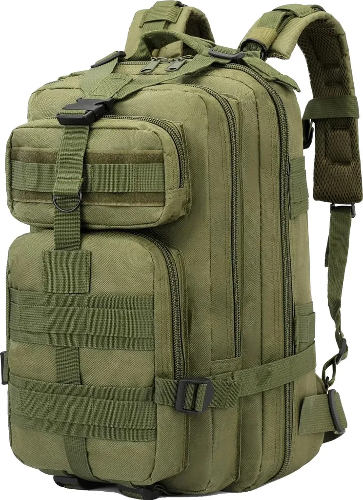Sac à dos voyage et bureau 30L vert nylon avec USB de recharge
