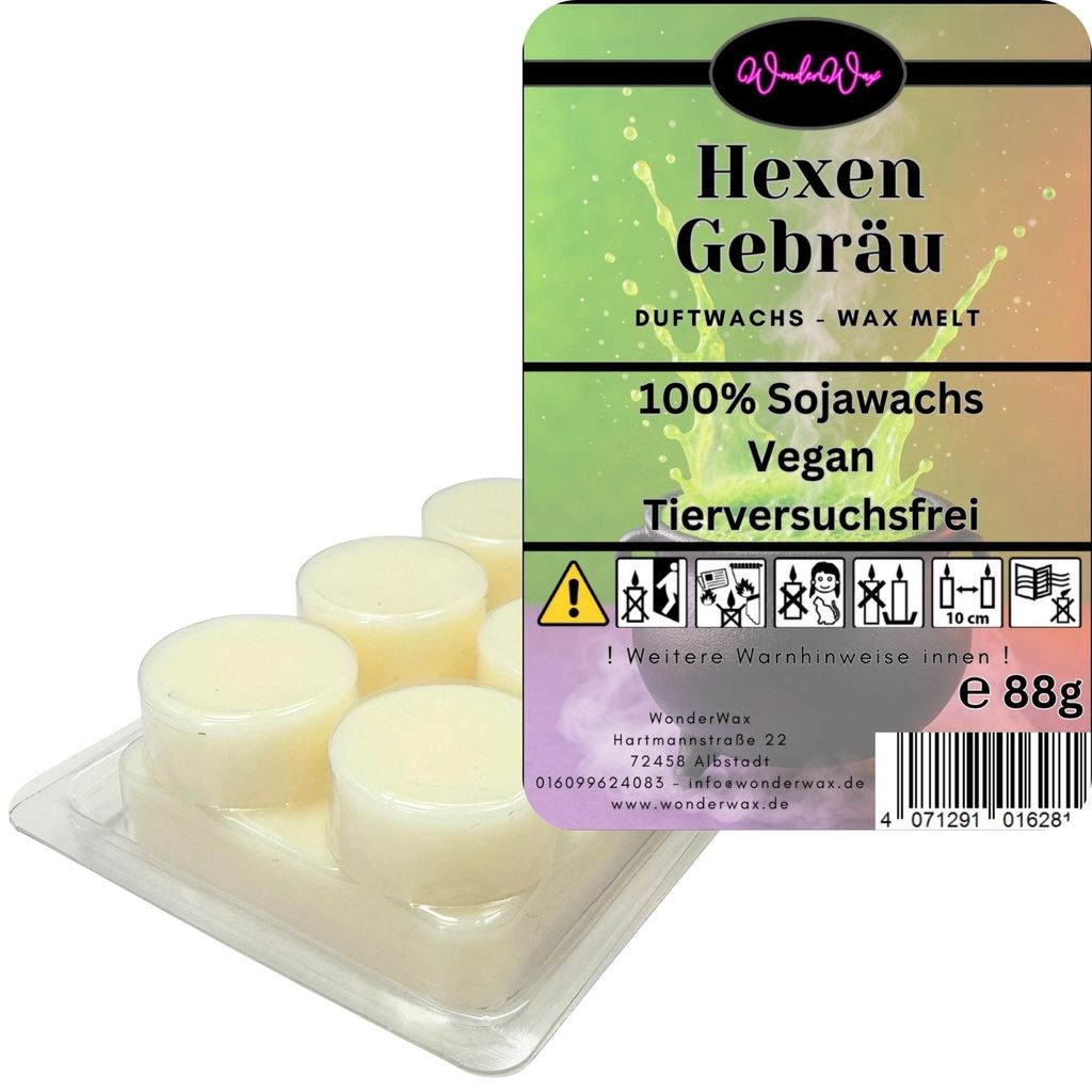 WonderWax Duftwachs Wax Melts für Duftlampe, 6 Kreise Duftmelt Wachsmelt Sojawachs Duftwachs Würfel für Raumdüfte, Wachs Duftöl Winter Indoor ...