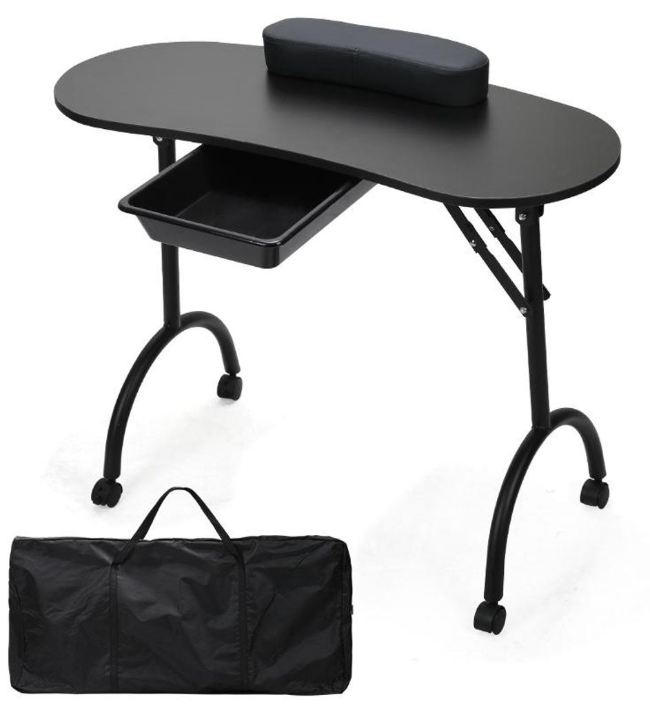 Table de manucure pliante Vigevee, avec tiroir, support Image du produit 