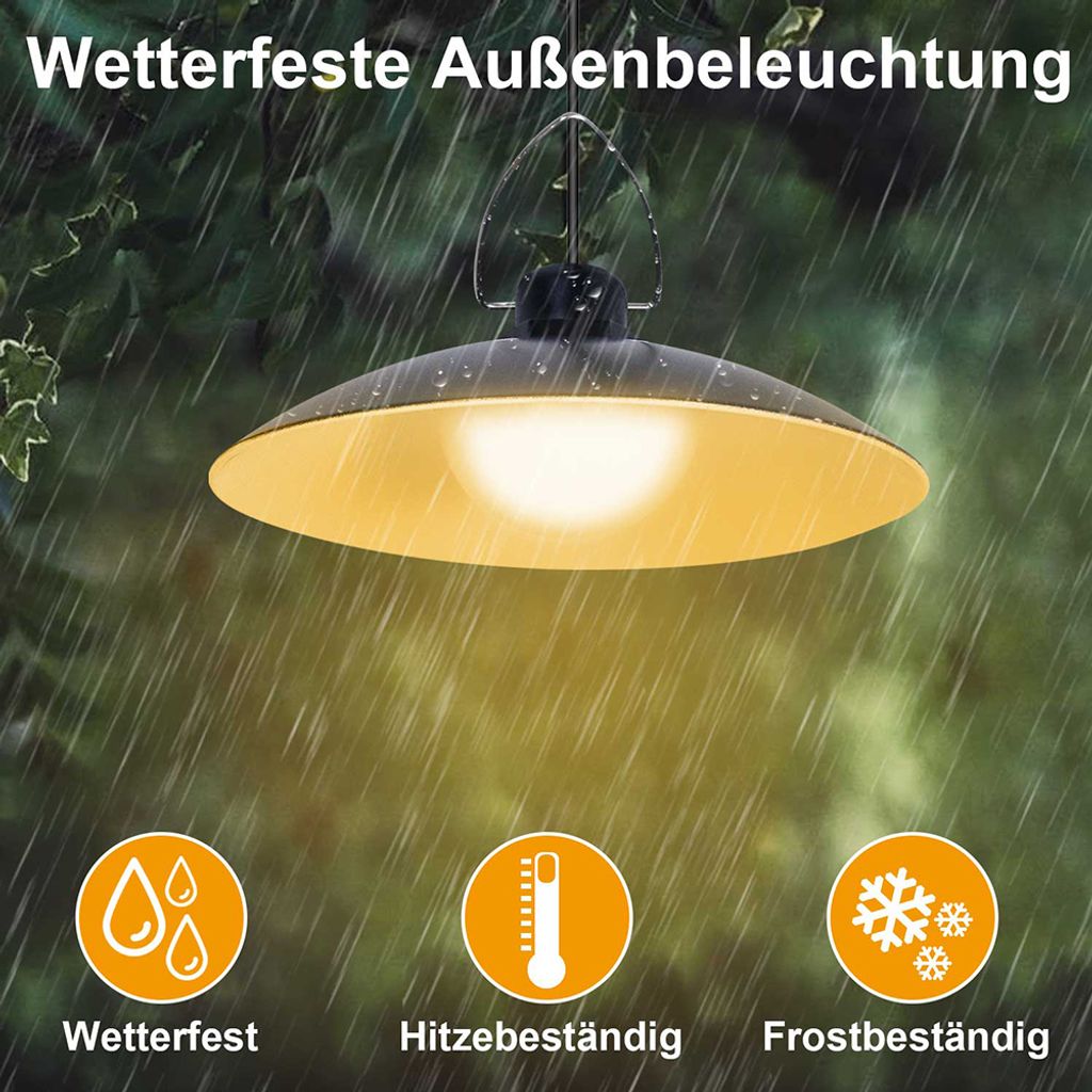 Außen Solarlampe Wasserdichte Garten Solar Pendelleuchte Produktbild 4