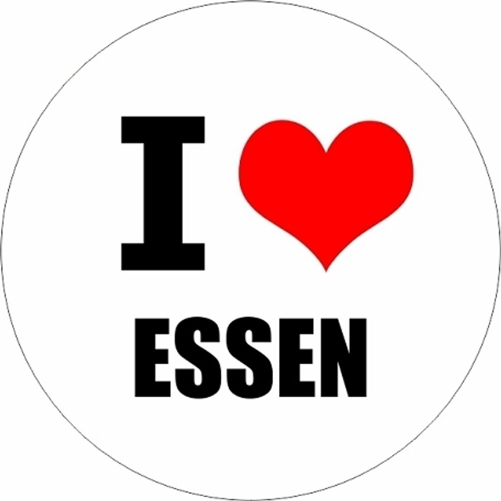 Kiwistar - Autoaufkleber - 8x8 cm - außen klebend - I love Essen für Auto, Laptop, Fahrrad, LKW, Motorrad Aufkleber mehrfarbig JDM Decal Sticker ...