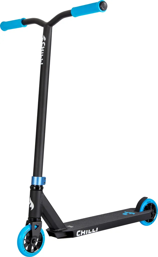 Trottinette Stunt Chilli Base bleue avec roues 110mm et deck robuste