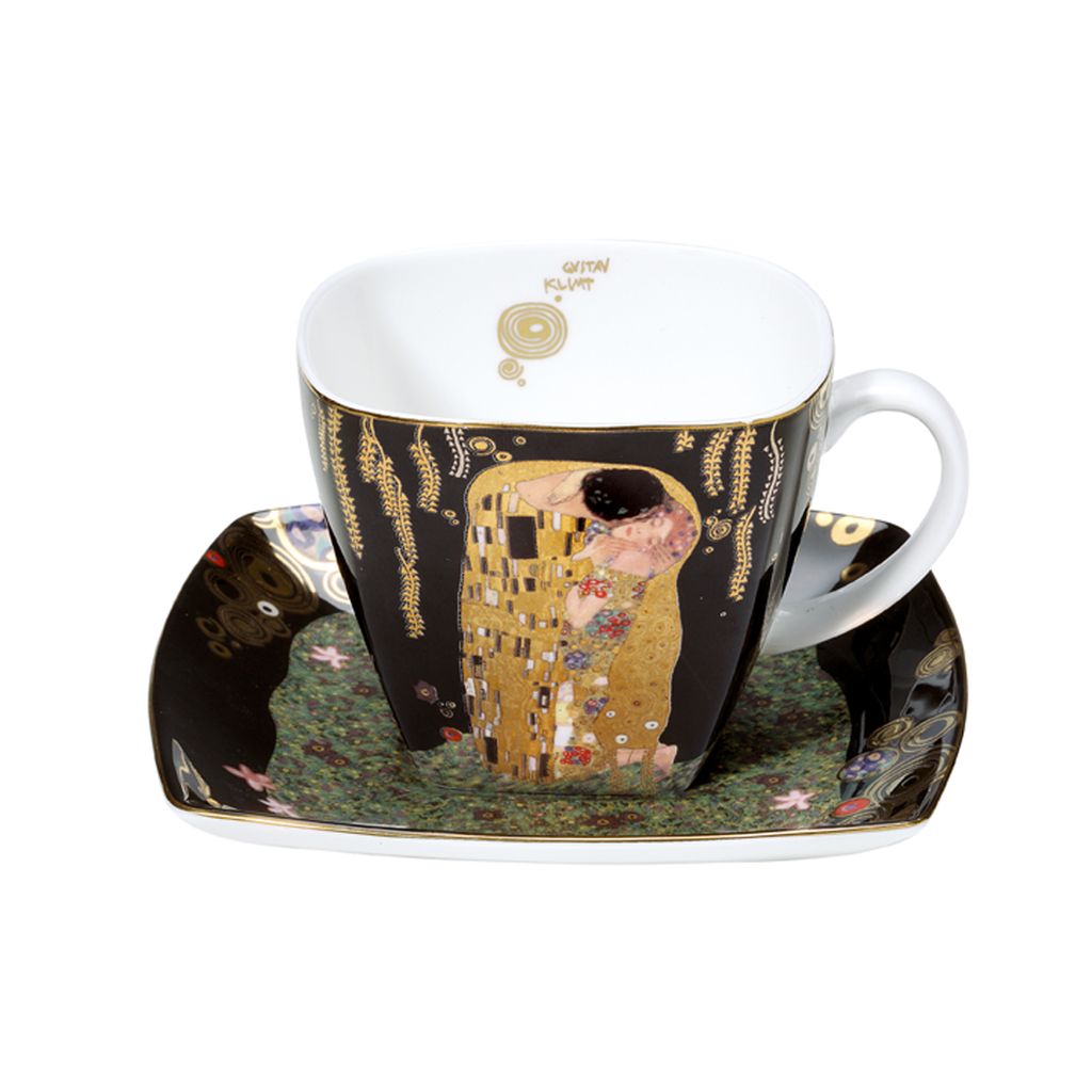 Goebel Klimt Kaffeetasse mit Untertasse Kiss