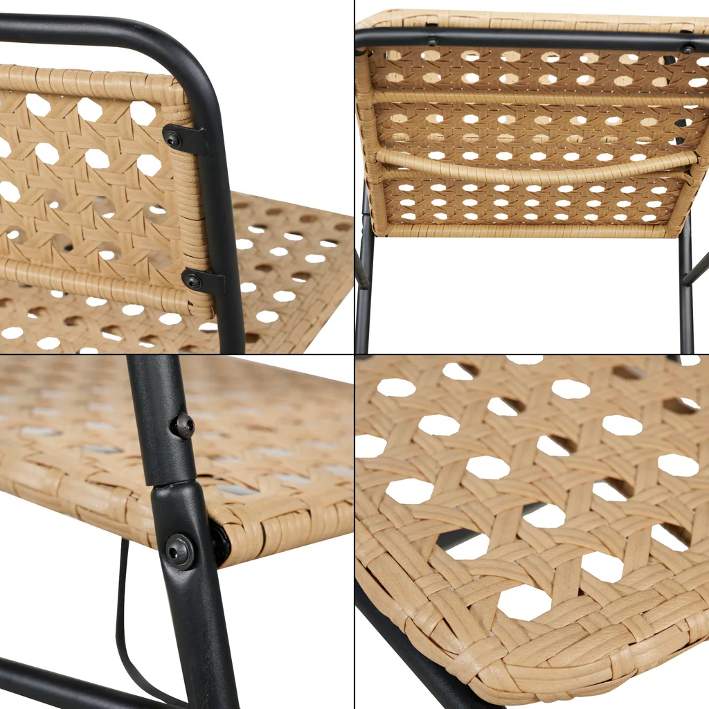 Set da Balcone Brienza 3 Pezzi Beige: Pratico, Lavabile e Resistente - 10