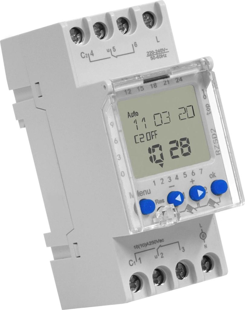 Minuterie numérique Reltech, 1 et 2 canaux, programme Image du produit 
