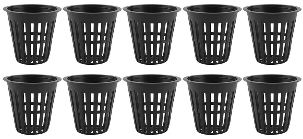 10pcs/Set Durable Safe Kunststoff Hydroponischen Korb Cup für Garten Balkon Bepflanzung (schwarz)