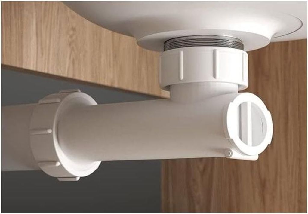 Platzsparendes Waschbecken und Bad mit Selbstschließendem Abflussventil - Effizienz und Funktionalität - 1 Stück