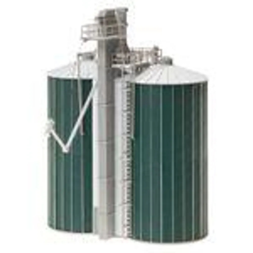 Silo Double époque IV pour Décor Ferroviaire et Zone Industrielle HO