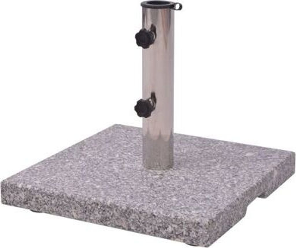Sonnenschirmständer Sockel 400 x 400 x 48 mm Granit (quadratisch) 20 kg