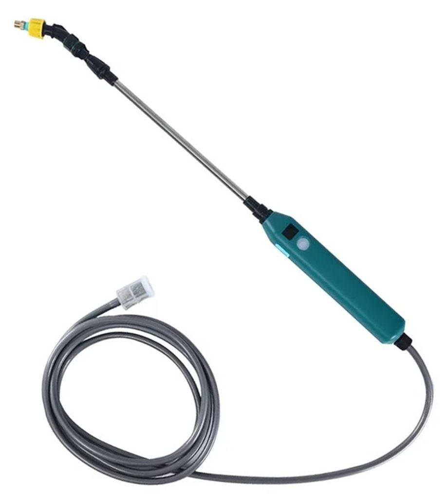 Elektrischer Akku Pflanzensprüher mit 3 Düsen und 3m Schlauch Gartenspritze für Pflanzenpflege Gartenarbeit