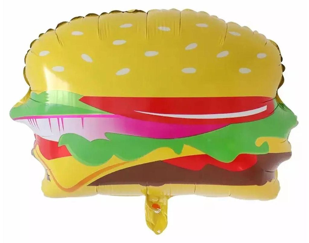 Folienballon Motiv Food, Burger, ca. 53 x 48 cm Produktbild 