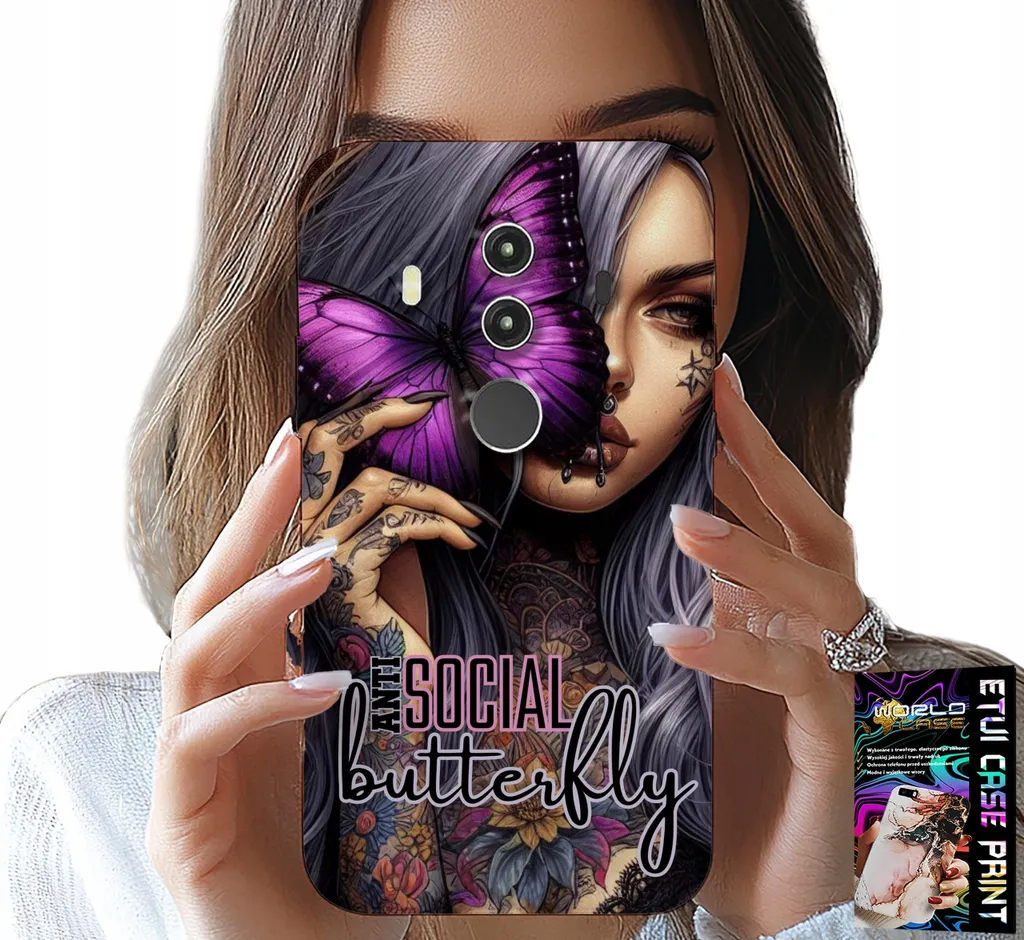 Set Protezione Huawei Mate 10 Pro: Custodia Butterfly Pink e Pellicola