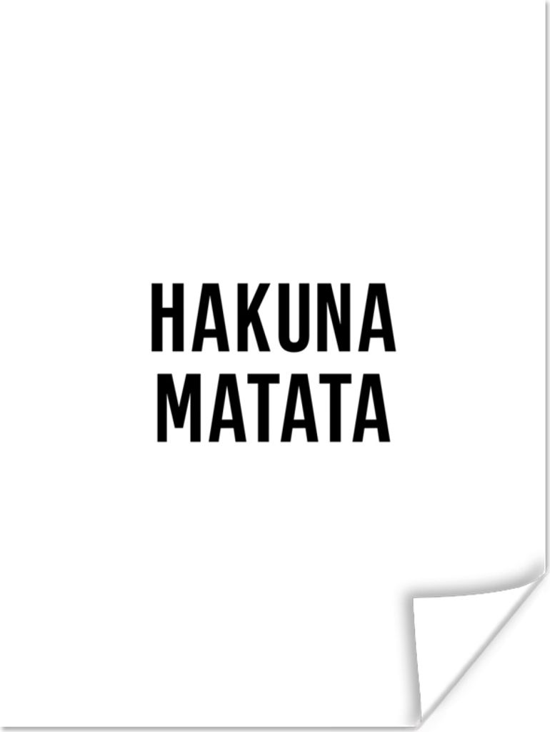 MuchoWow Poster Zitate - Hakuna matata - Kinder - Baby - Text 120x160 cm - Wandbilder