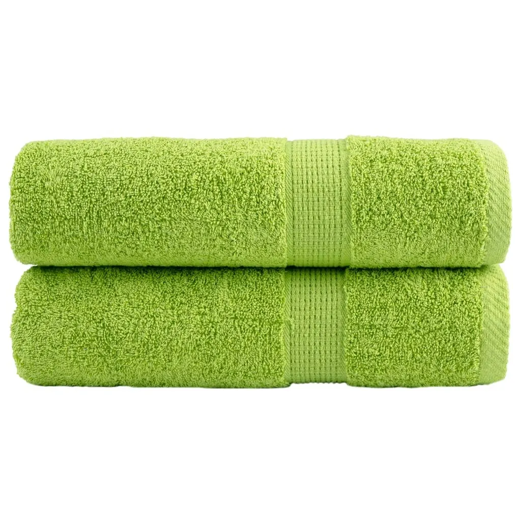 Set Bagno Verde Mela SOLUND: 2 Asciugamani Morbidi 50x100 600g