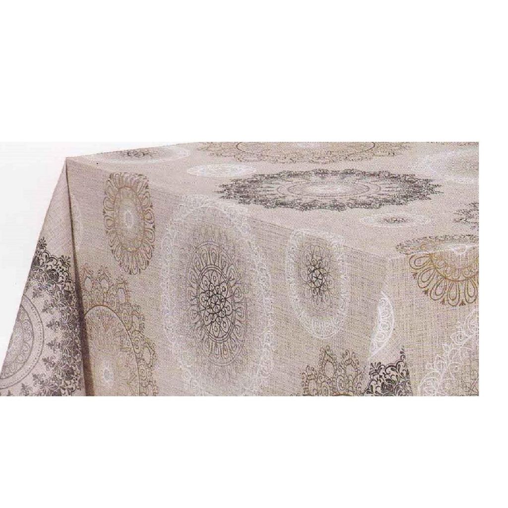 Wachstuch Tischdecke abwischbar Vliesrücken 140 cm breit individuelle Längen ca.140 x 120 cm Design MANJA