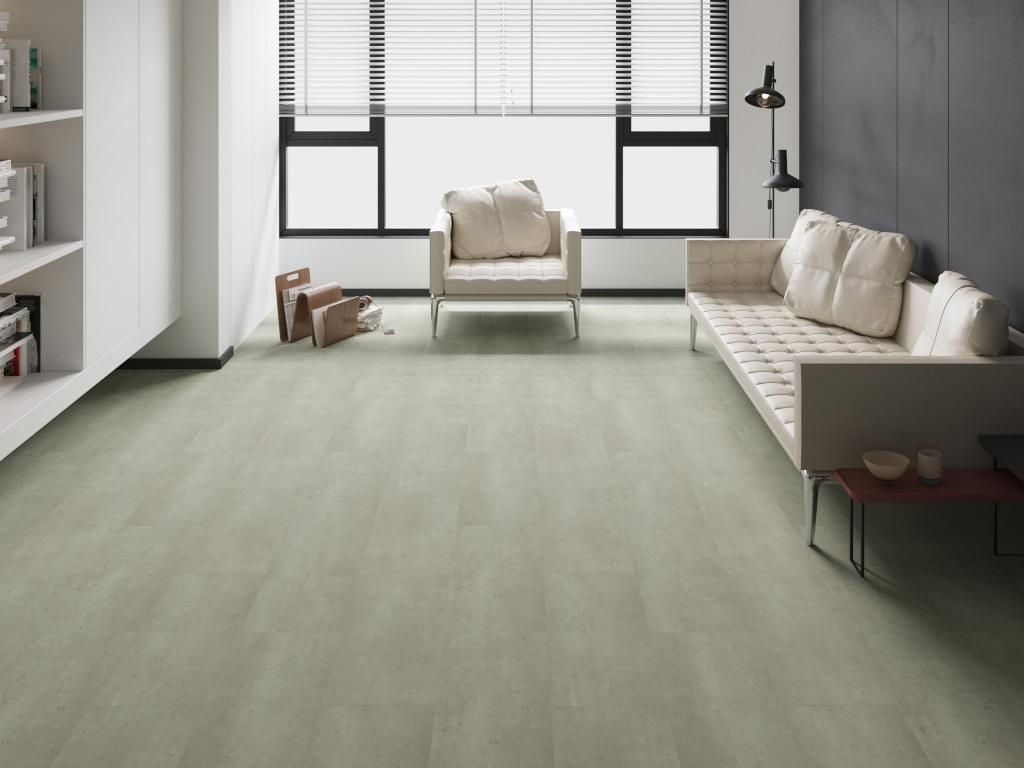 Timefloor | 1,488 m² | Weiß 7mm Vinylboden Klickvinyl Beton Produktbild 