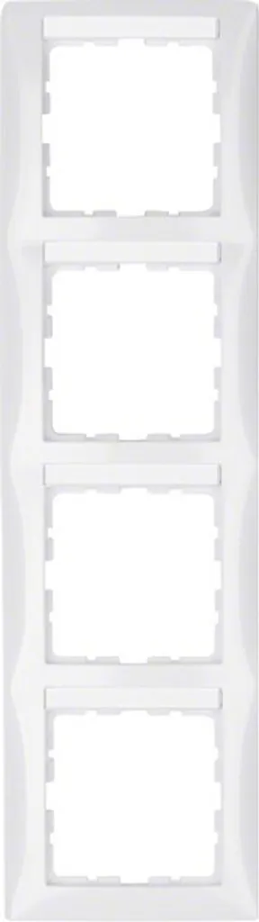 Cadre 4 postes blanc brillant avec champ de description 10148919 Berker