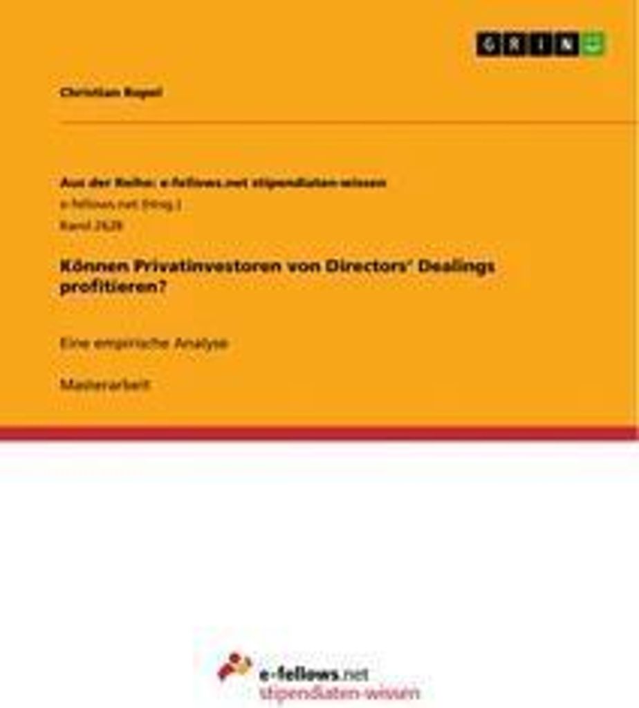 Können Privatinvestoren von Directors' Dealings profitieren?