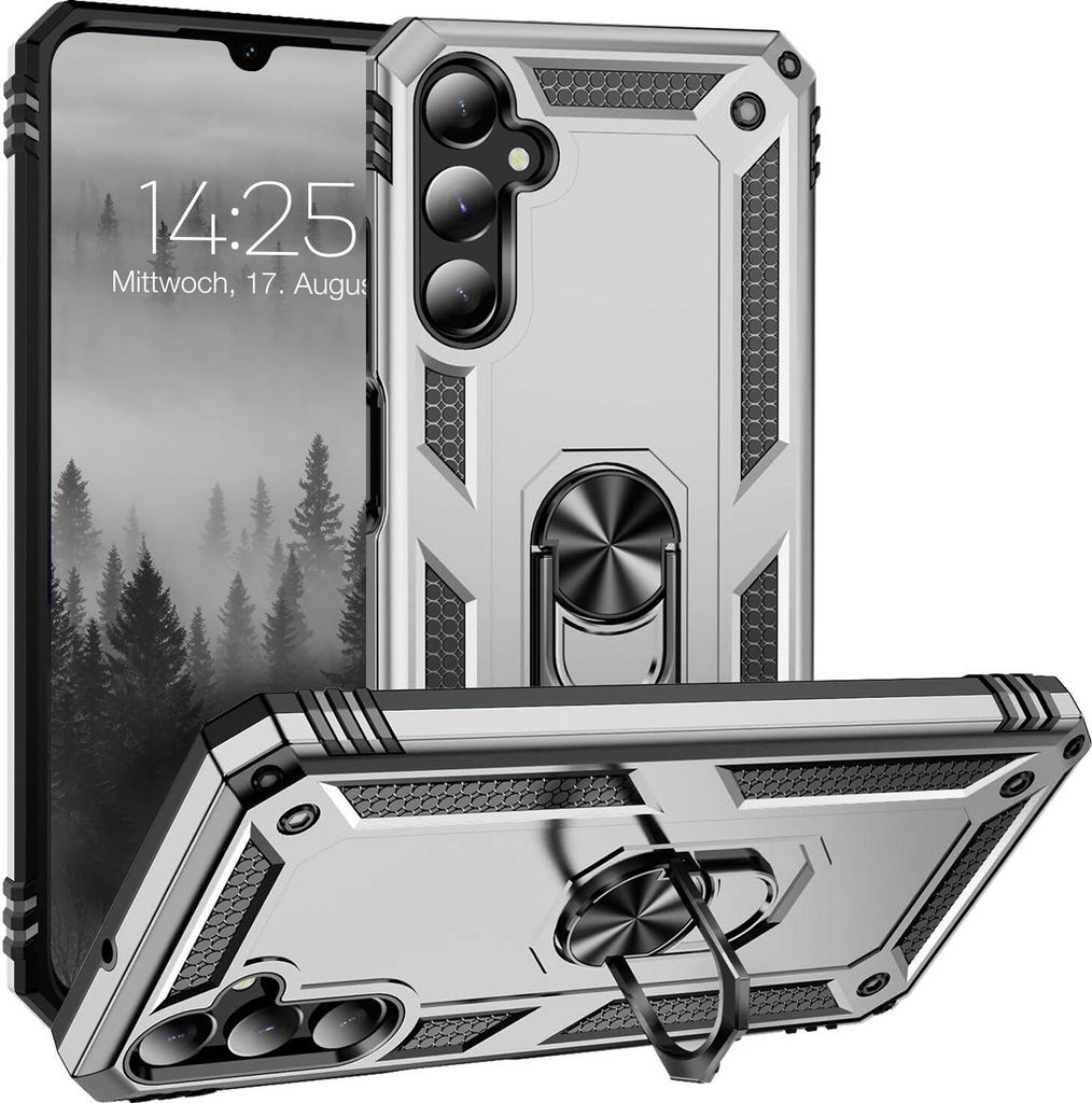 Armor Outdoor Handyhülle für Samsung Galaxy A05s Handy Panzer Case Cover Schutzhülle Farbe: Silber