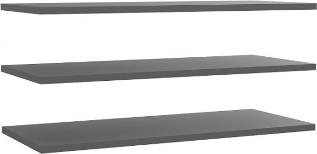Furniture24 Einlegeböden DMRD82 - 3er Set, Grau, Laminatplatte, 83x2x42cm, für Vorzimmer und Schlafzimmer