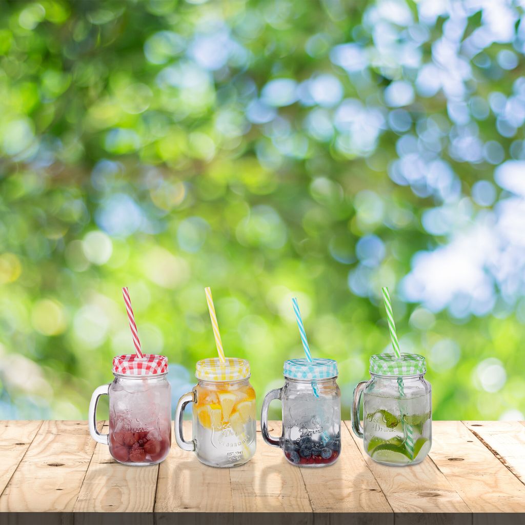 Sendez Set 6 Bicchieri Con Piede Colorato 250 Ml – Per Acqua, Succo, Whisky – Altezza 10,8 Cm – Fatti In UE