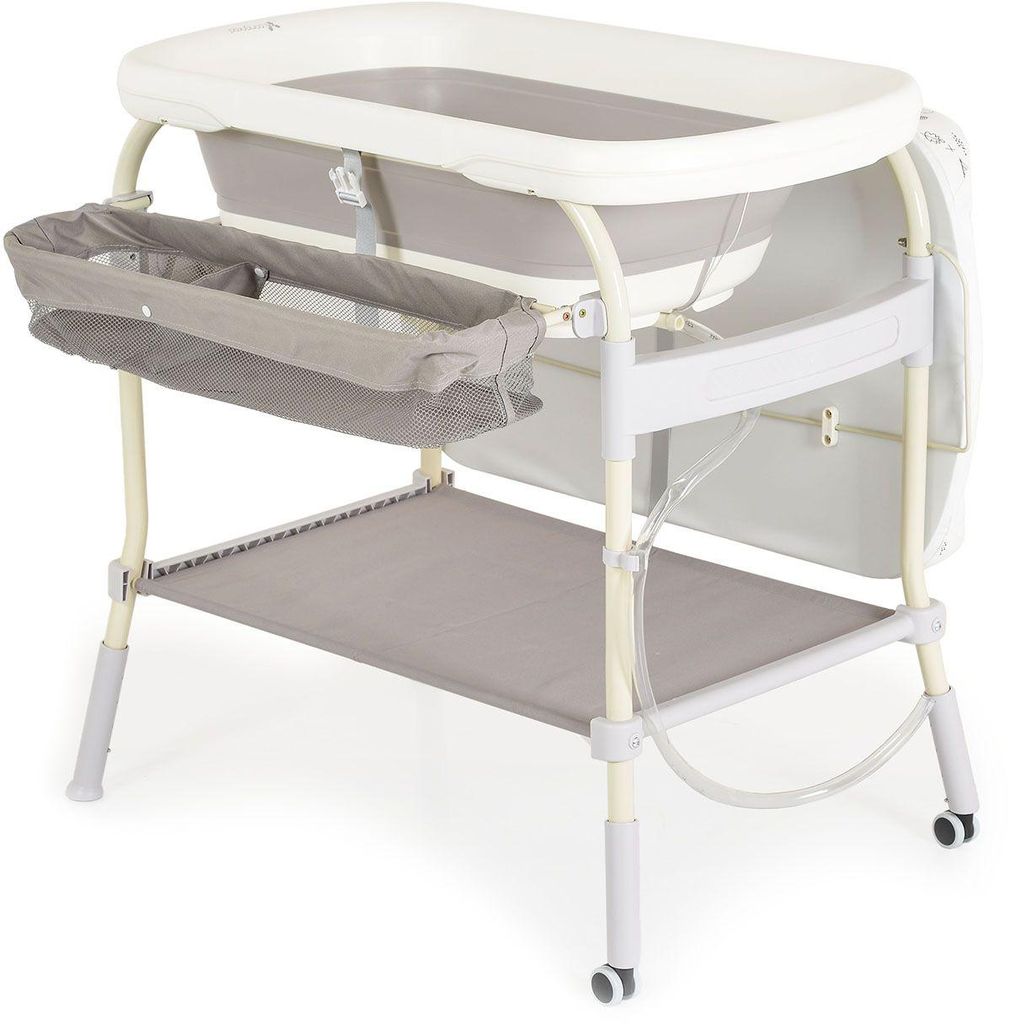 Cangaroo Garda Weiß/Grau 2-in-1 Babybadewanne und Produktbild 