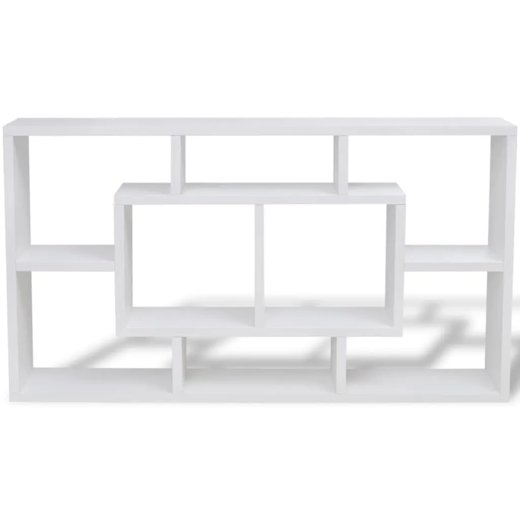 Étagère murale suspendue 8 compartiments Blanc - Design moderne 85cm - 9
