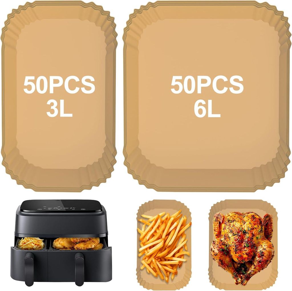 Nachfüllpackung für Heißluftfritteusen, 100 Stück, passend für Philips 3000 und 5000