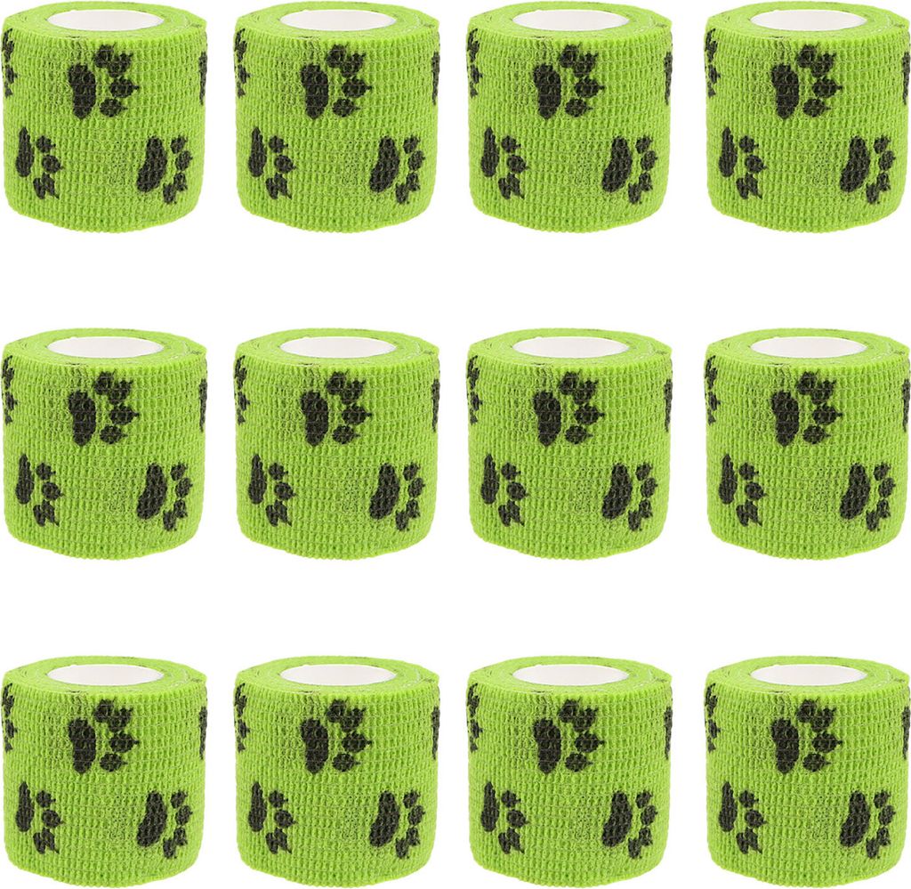 12 Rollen Haustiergurte mit Krallenmuster, selbstklebende Bandagen, atmungsaktive, elastische Haustierbandagen für Hunde und Katzen, Krallen, Knö...