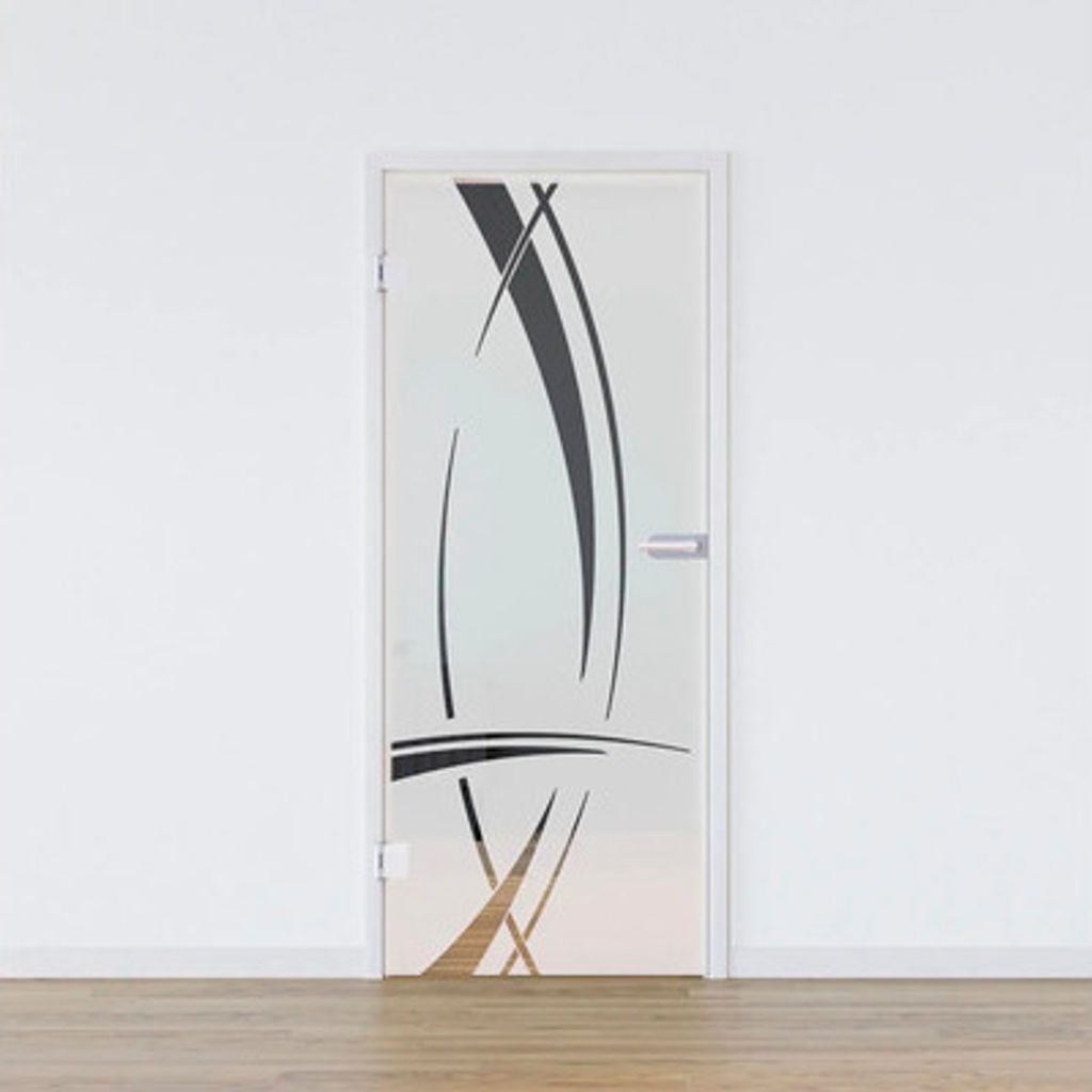 Pertura Glastür Komplettset Glera Tangle 02 709x1972x8 mm Links inkl. Beschlag Jonte Studio Business unverschließbar