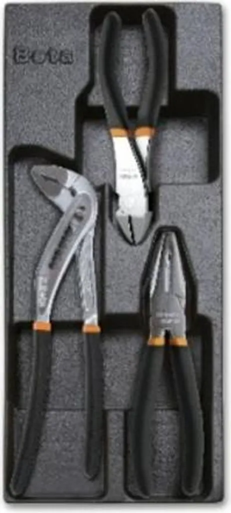 Module thermoformé BETA insert fixe avec 3 pinces pour servante atelier