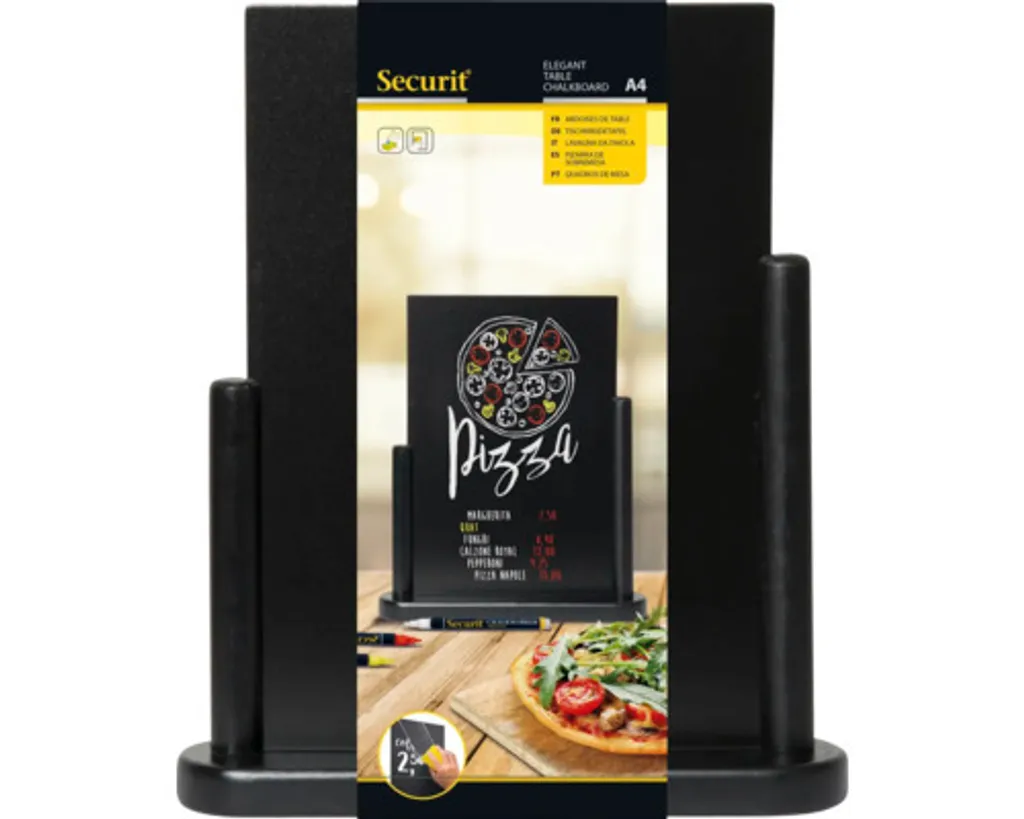 Porte-menu de Table Noir Elegant Securit pour Restaurant et Café - 11