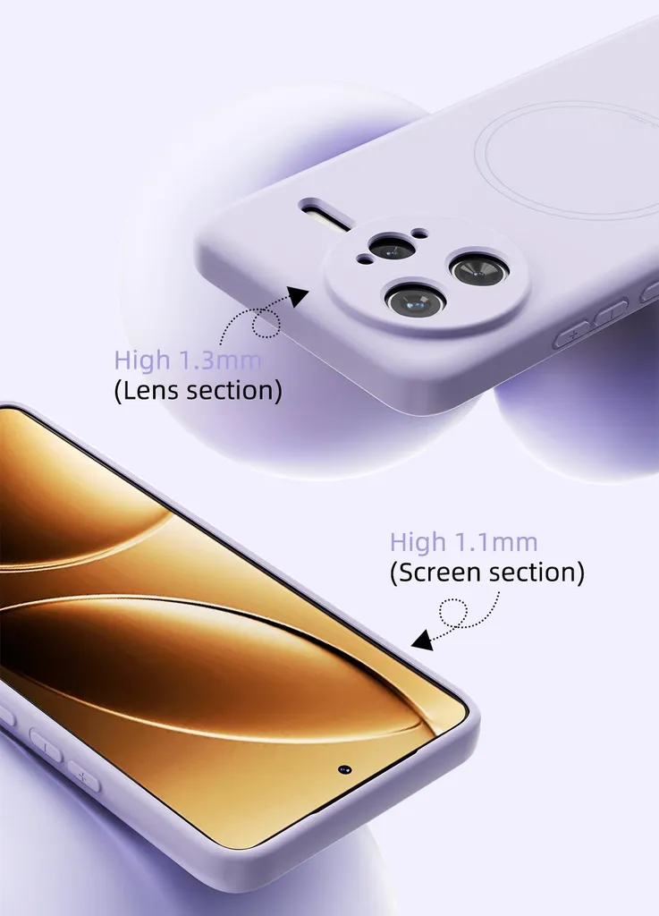 Cover Magnetica Per Xiaomi Redmi Note 13 Pro 4G / Poco M6 Pro 4G: Antiurto Qualità Militare Con MagSafe (Viola Traslucido)